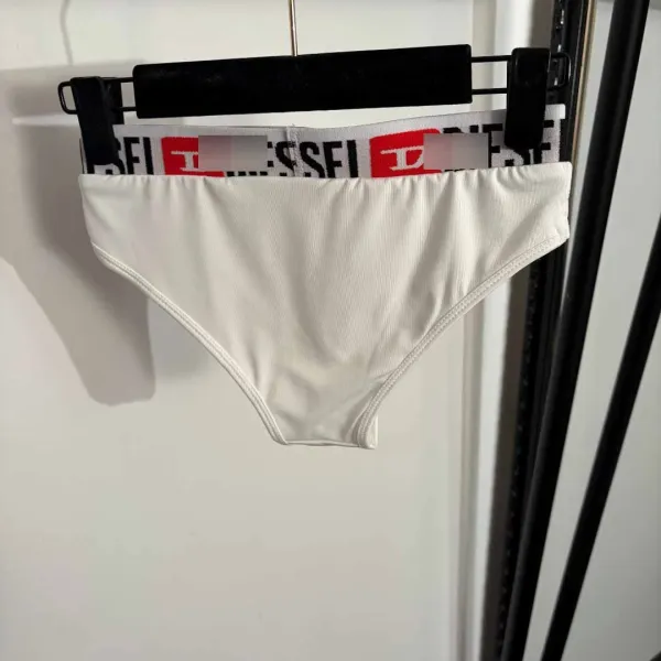 Diesel Denim Division Black Red Logo Bandeau Top and Brief Set Underwear - 8