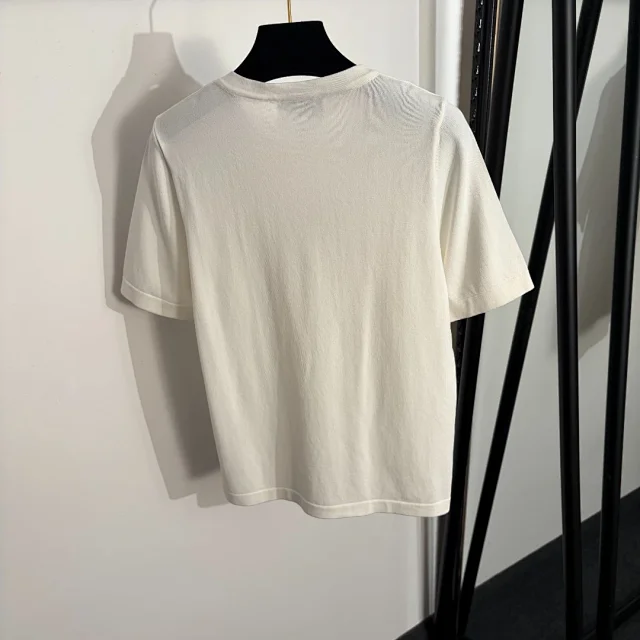 Unbranded Knitwear Short-Sleeve Rhinestone Bow Knit Top product detail image 3