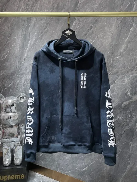 Chrome Hearts Tie-Dye Hoodie Navy - 4