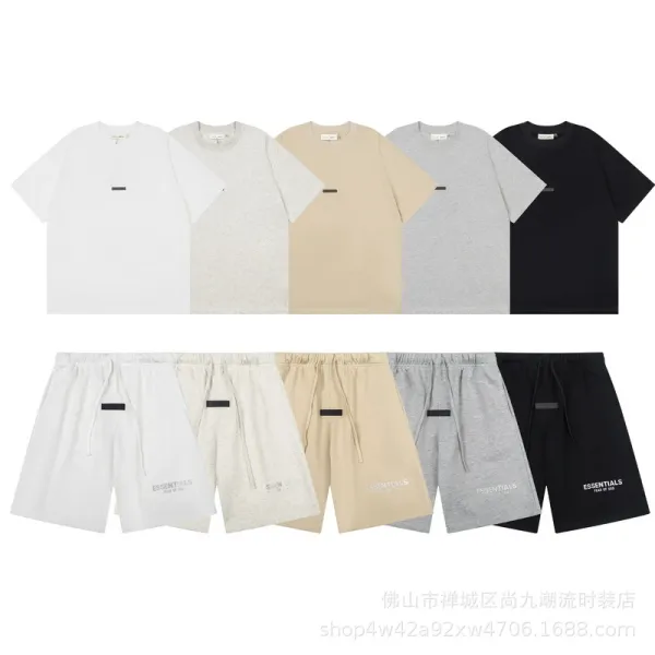 Fear of God Essentials Logo Print Heather Gray T-Shirt - 14
