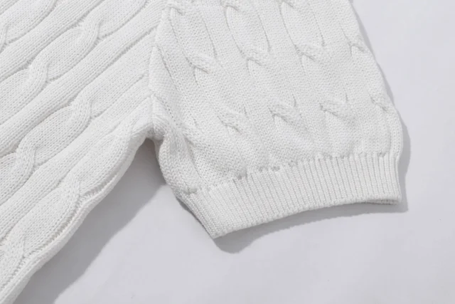 Polo Ralph Lauren Knitwear Cable-Knit Short-Sleeve Shirt product detail image 8