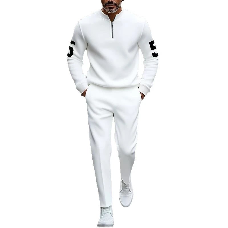 Unbranded Tracksuits Men's Half-Zip Printed Tracksuit Set image 5
