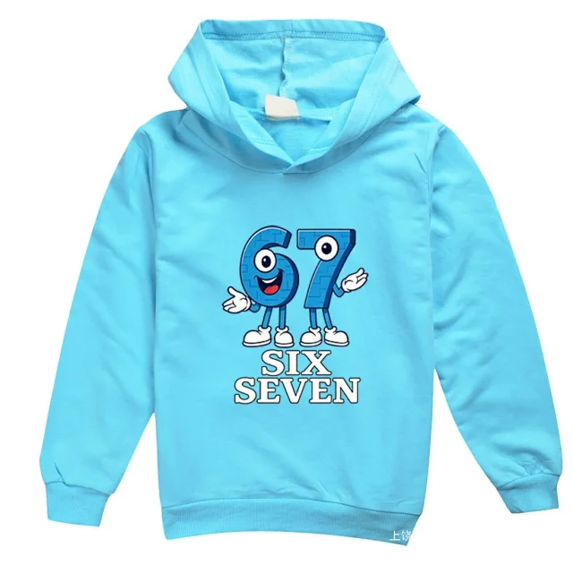 Unbranded Hoodies & Sweatshirts Children's hooded sweatshirt with Six Seven graphic print product detail image 8