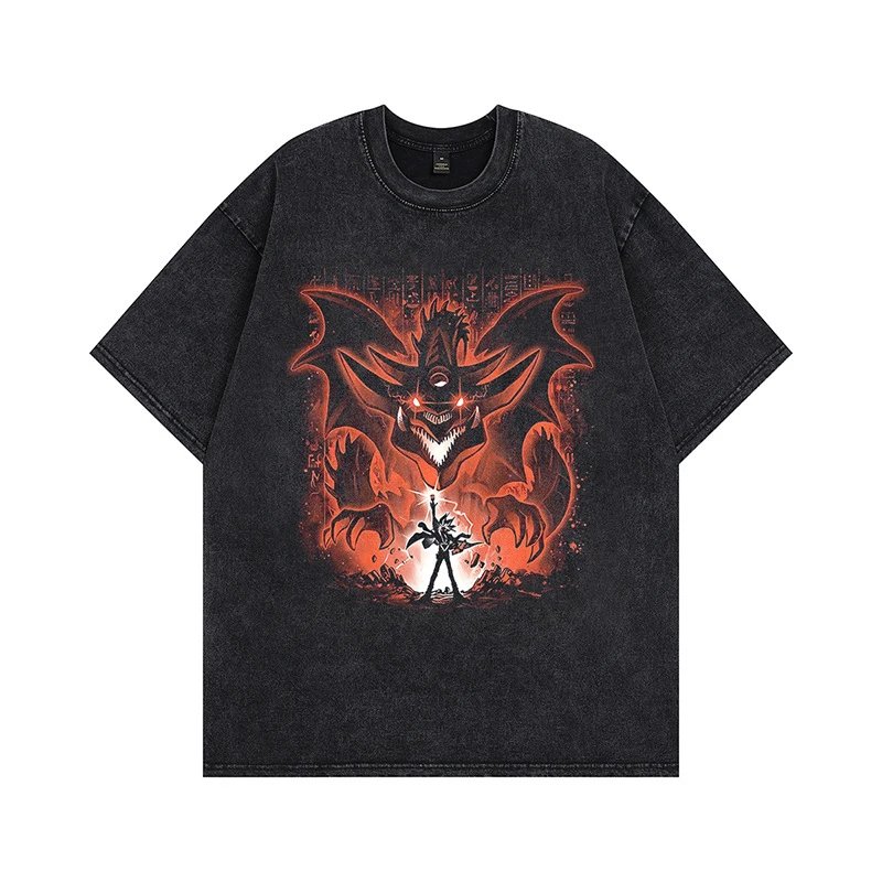 Unbranded T-Shirts Washed graphic short-sleeve crew-neck T-shirt image 3