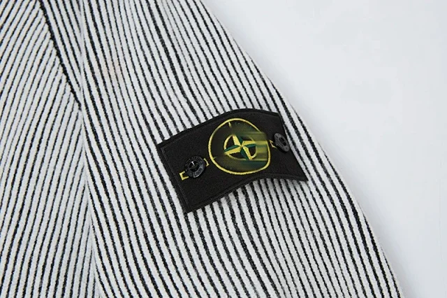 Stone Island Knitwear Ribbed half-zip crewneck sweater with compass sleeve patch product detail image 10