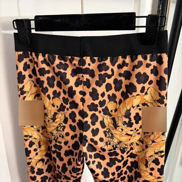 Versace Jeans Couture Trousers Slim-Fit Baroque and Leopard Print Leggings product detail image 6