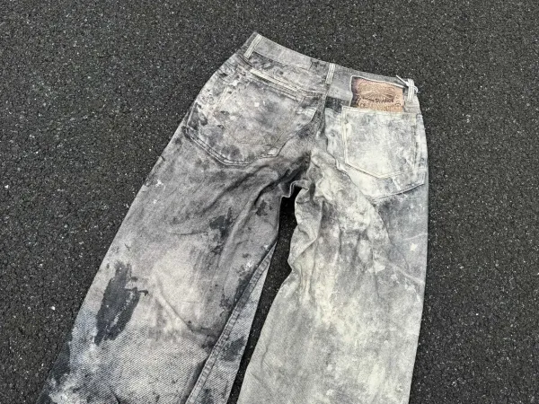Acne Studios Distressed Washed Denim Jeans Gray - 17