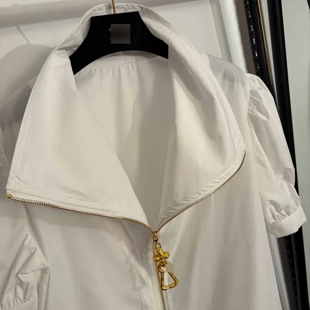Unbranded Jackets Zip-front drawstring jacket with puff sleeves product detail image 8