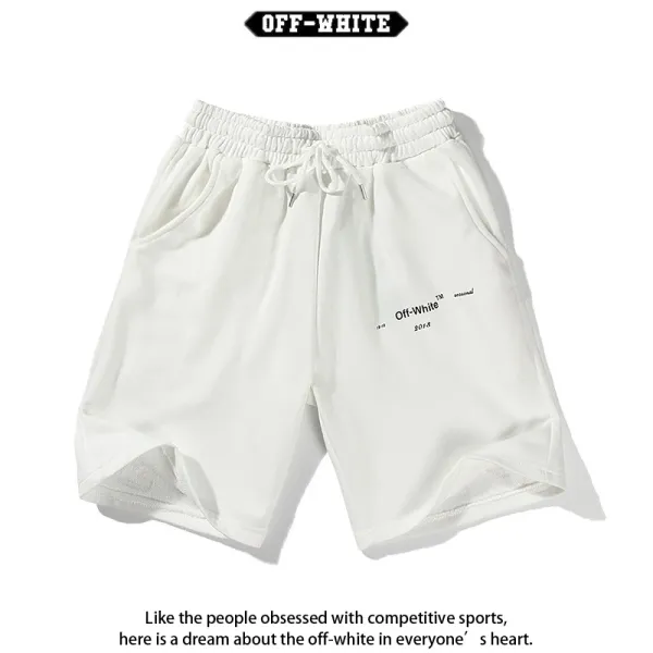 Off-White Diagonal Arrow Print Black Shorts - 24