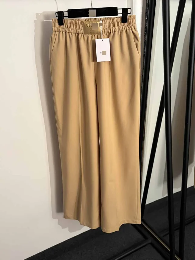 Celine Trousers Elastic-Waist Wide-Leg product detail image 2