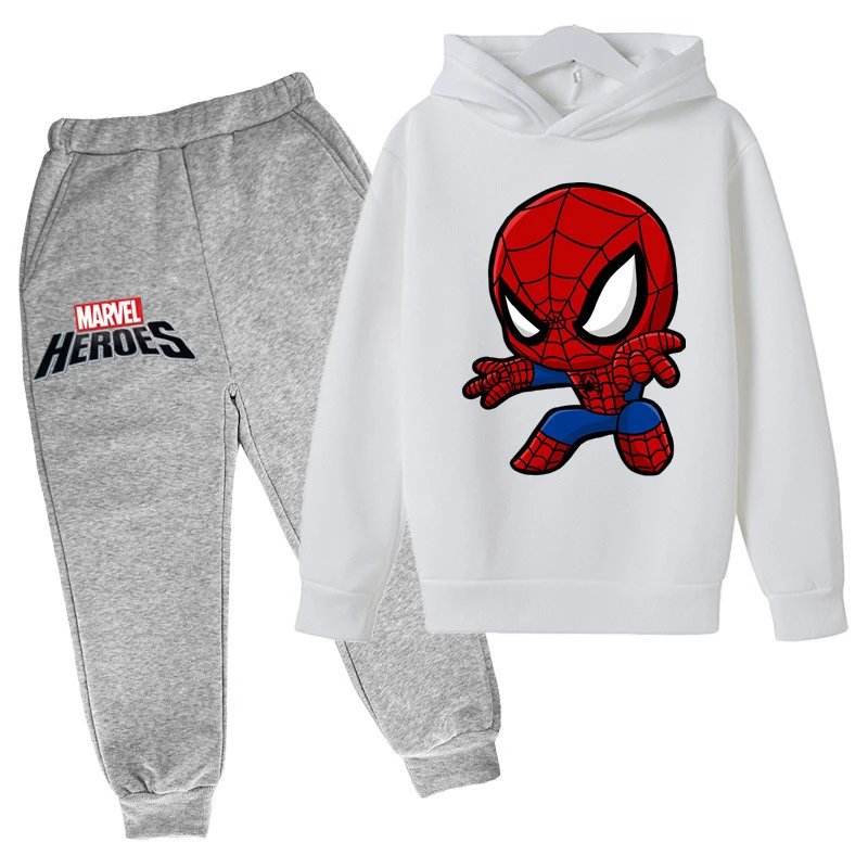 Marvel Matching Sets Children's Spider-Man Hooded Sweatshirt and Jogger Set image 4