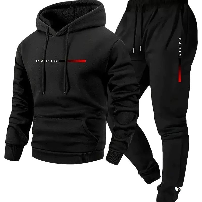 Paris Hoodie Set Bla