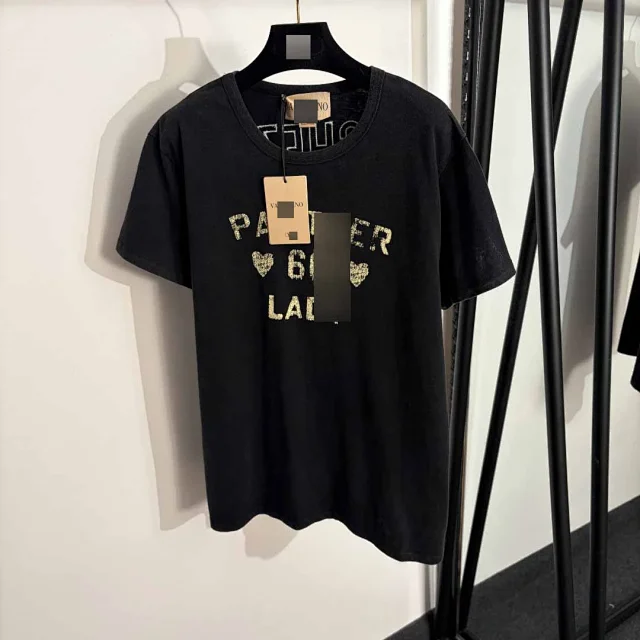 Valentino T-Shirts Short-Sleeve Letter-Print T-Shirt product detail image 2