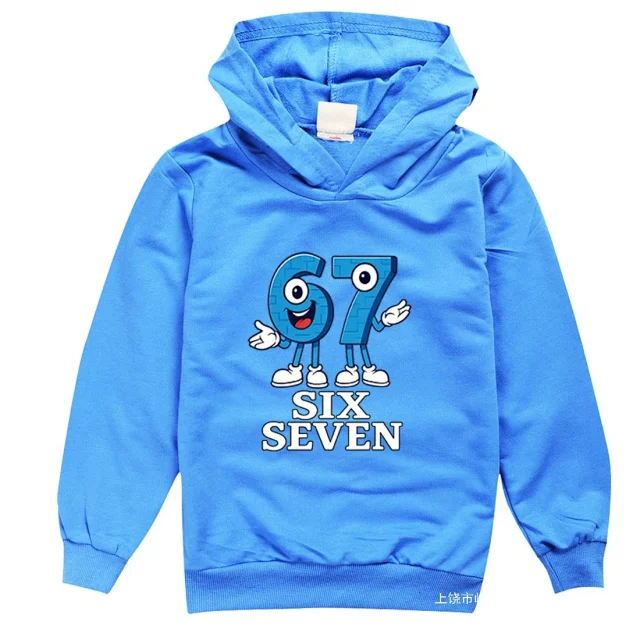 Unbranded Hoodies & Sweatshirts Children's hooded sweatshirt with Six Seven graphic print product detail image 6