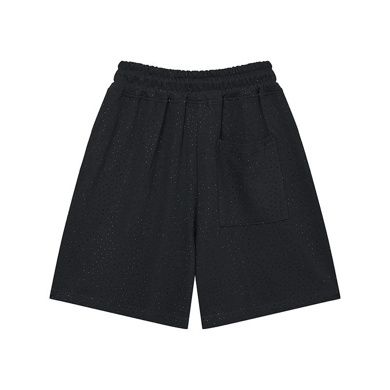 Design Perforated Graphic Sweat Shorts Gray - 26