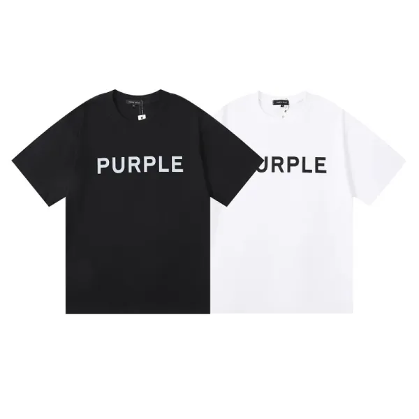 Purple Brand Purple Gang Red Frame Graphic T-Shirt Black - 35