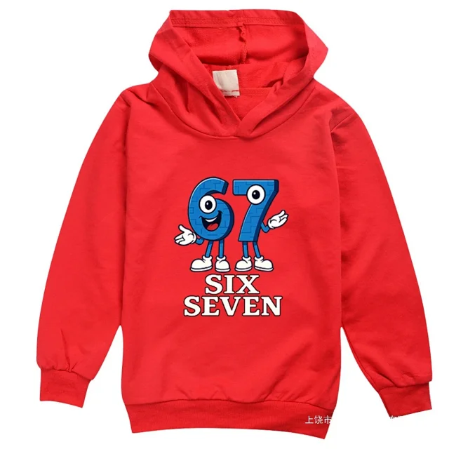 Unbranded Hoodies & Sweatshirts Children's hooded sweatshirt with Six Seven graphic print product detail image 13