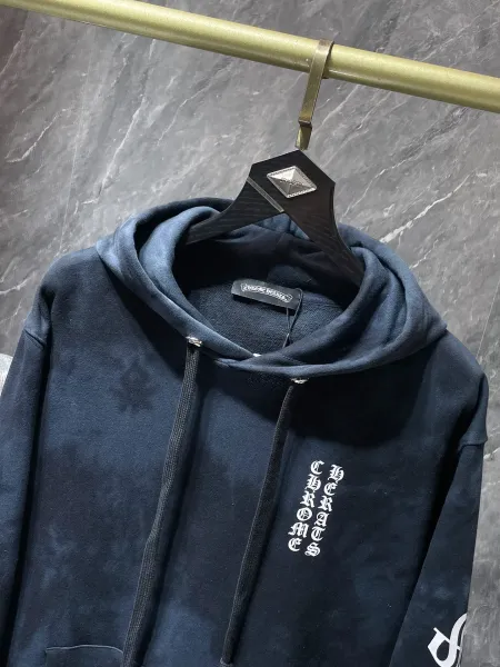 Chrome Hearts Tie-Dye Hoodie Navy - 8