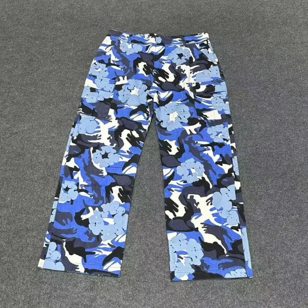 Design Camo Floral Print Cargo Pants Multicolor - 12