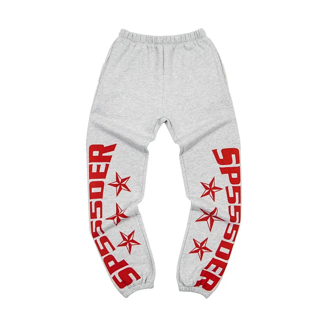 Sp5der Trousers Star Graphic Logo-Print Joggers product detail image 3