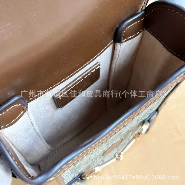 Gucci Horsebit 1955 Mini Crossbody Bag Black Denim - 4