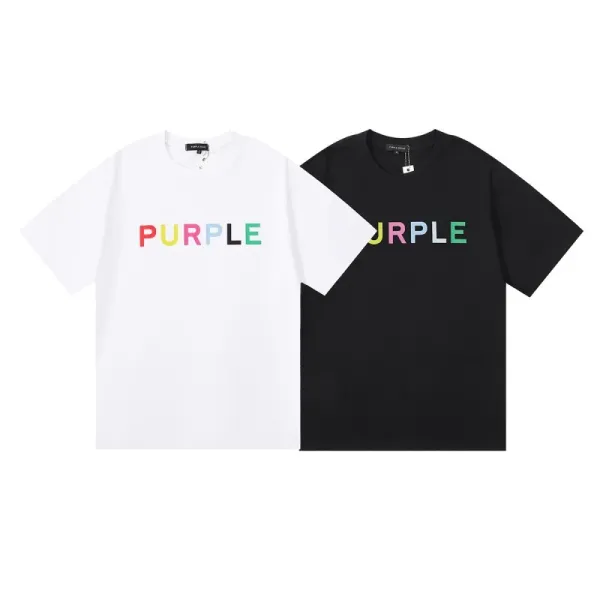 Purple Brand Purple Gang Red Frame Graphic T-Shirt Black - 34