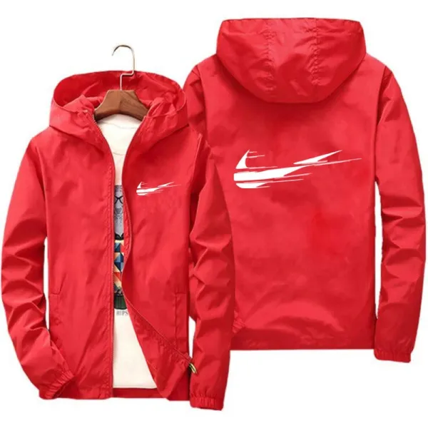 Design Windbreaker Jacket Gray with Swoosh Graphic Outerwear - 6
