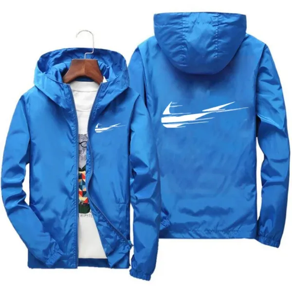 Design Windbreaker Jacket Gray with Swoosh Graphic Outerwear - 9