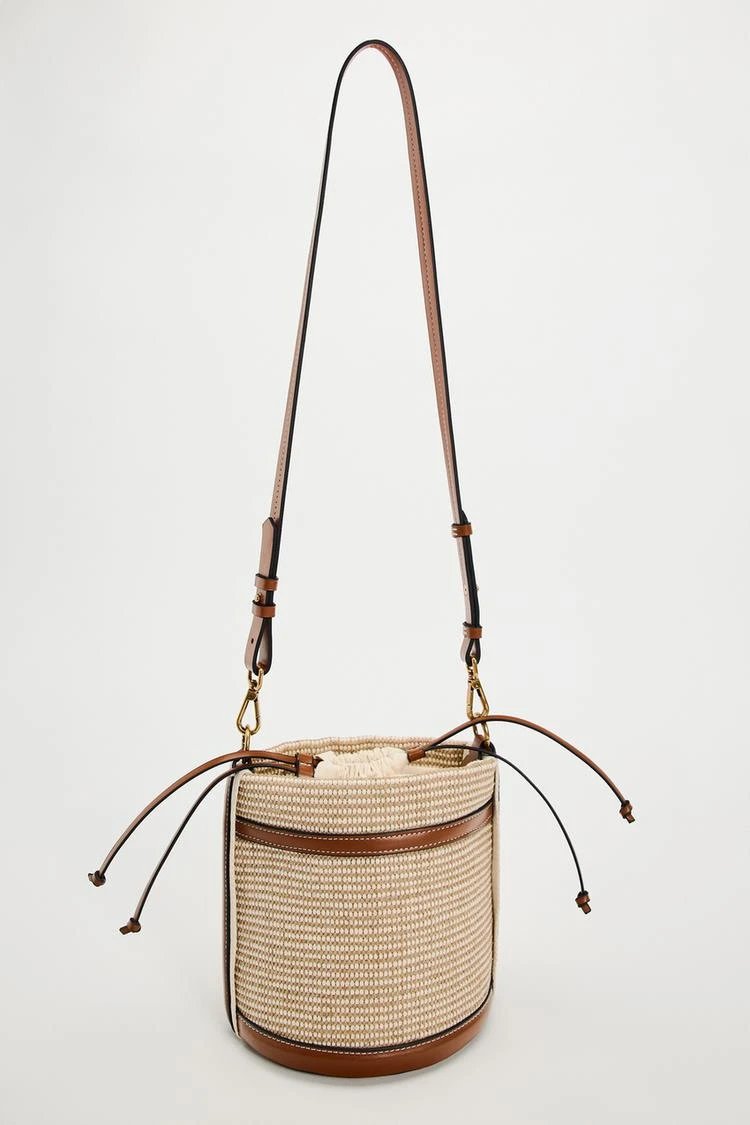 Bottega Veneta Bucket Bag Brown Leather with Contrast Stitching Handbags - 4