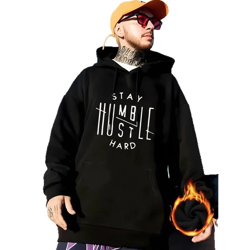 Unbranded Hoodies & Sweatshirts Stay Humble Hustle Hard Graphic Pullover Hoodie image 5