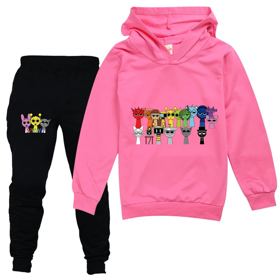 Sprunki Matching Sets Character Graphic Hoodie and Jogger Set image 5
