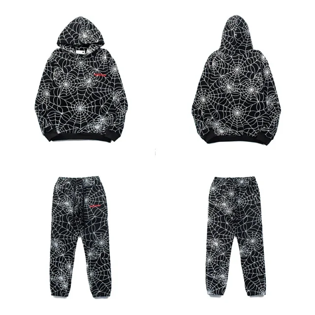 Sp5der Trousers Spiderweb Print Joggers product detail image 2