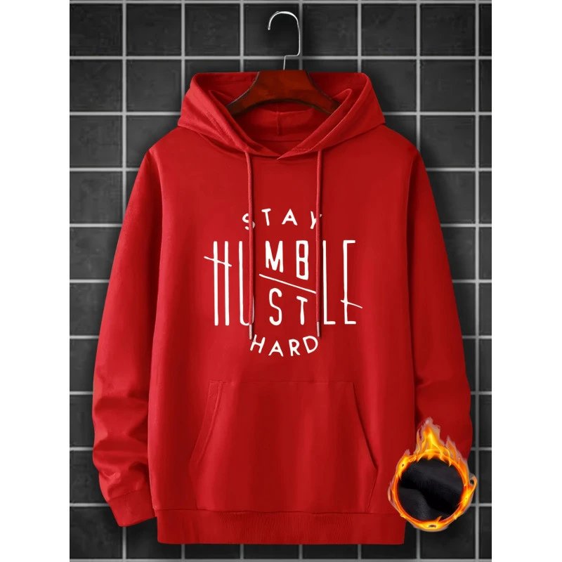 Unbranded Hoodies & Sweatshirts Stay Humble Hustle Hard Graphic Pullover Hoodie image 3
