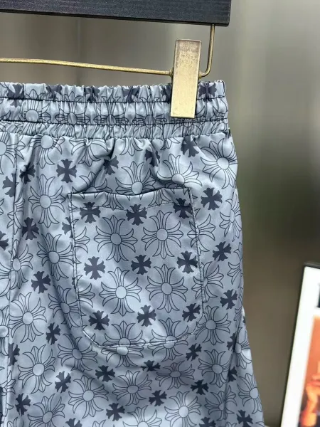 Versace Floral Print Navy Blue Drawstring Shorts - 5