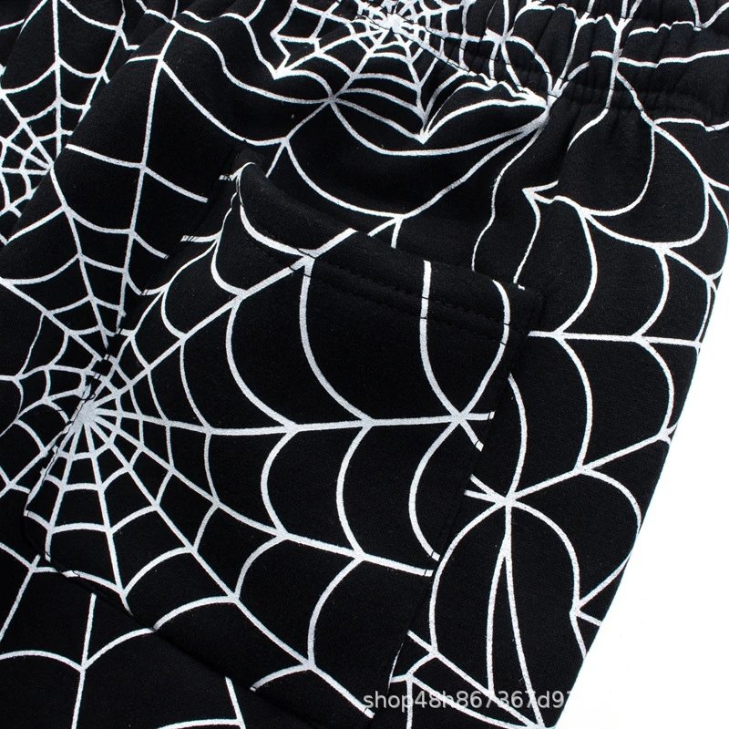 Corteiz Spiderweb Print Sweatpants Black - 11