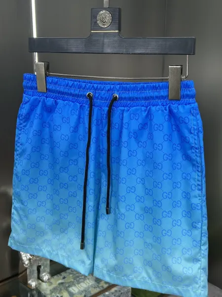 Gucci GG Monogram Print Swim Shorts Lime Green - 77