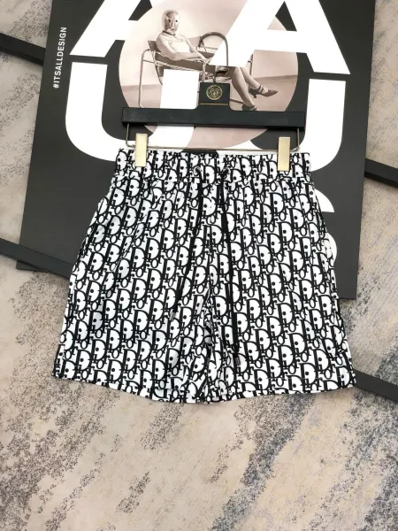 Dior Oblique Print Blue and White Shorts - 12