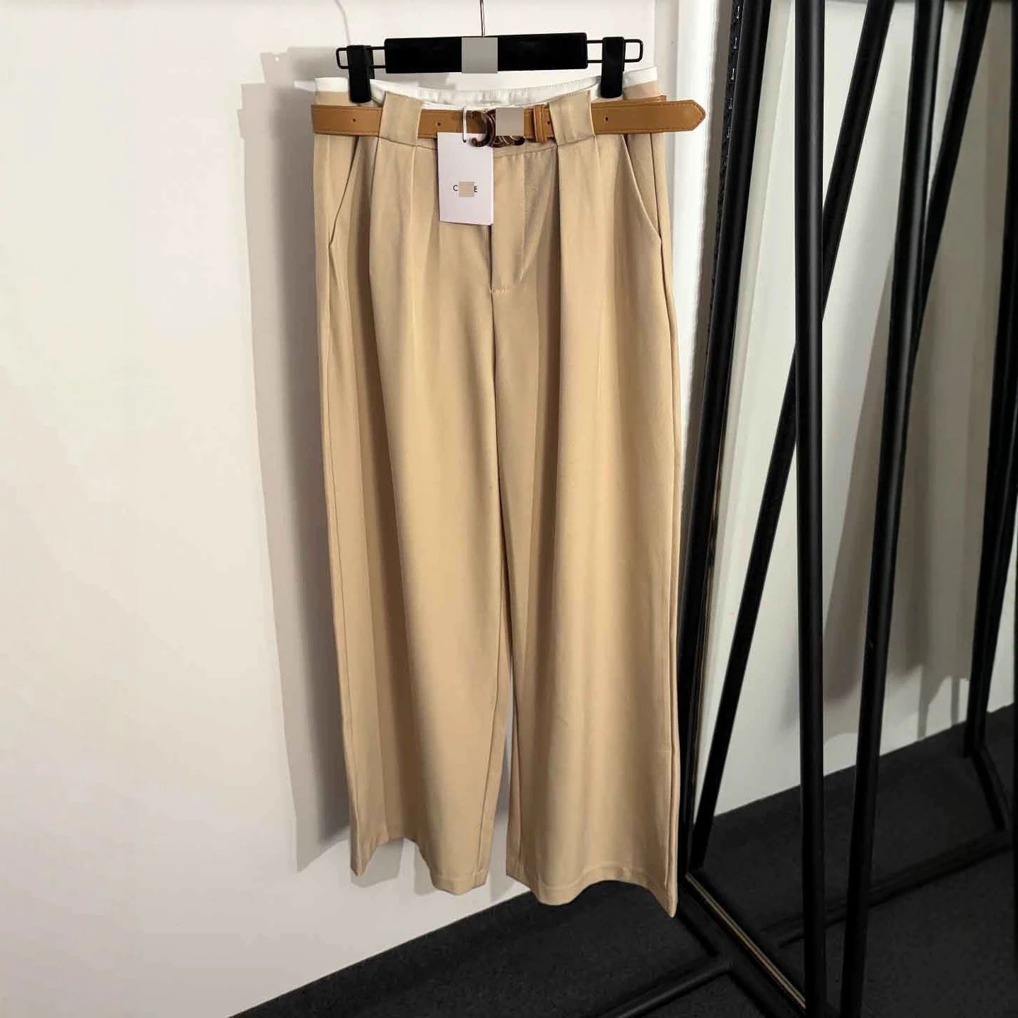 C E Beige Wide Leg T