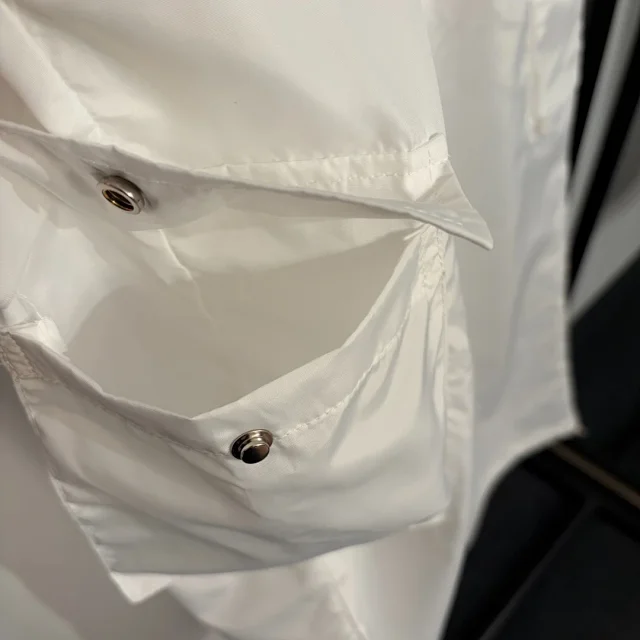 Unbranded Jackets Hooded drawstring windbreaker with flap pockets and triangle badge detail product detail image 8