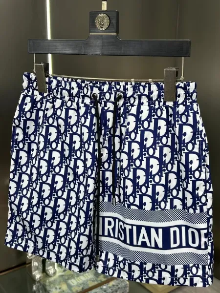 Dior Oblique Print Swim Shorts White / Black - 7