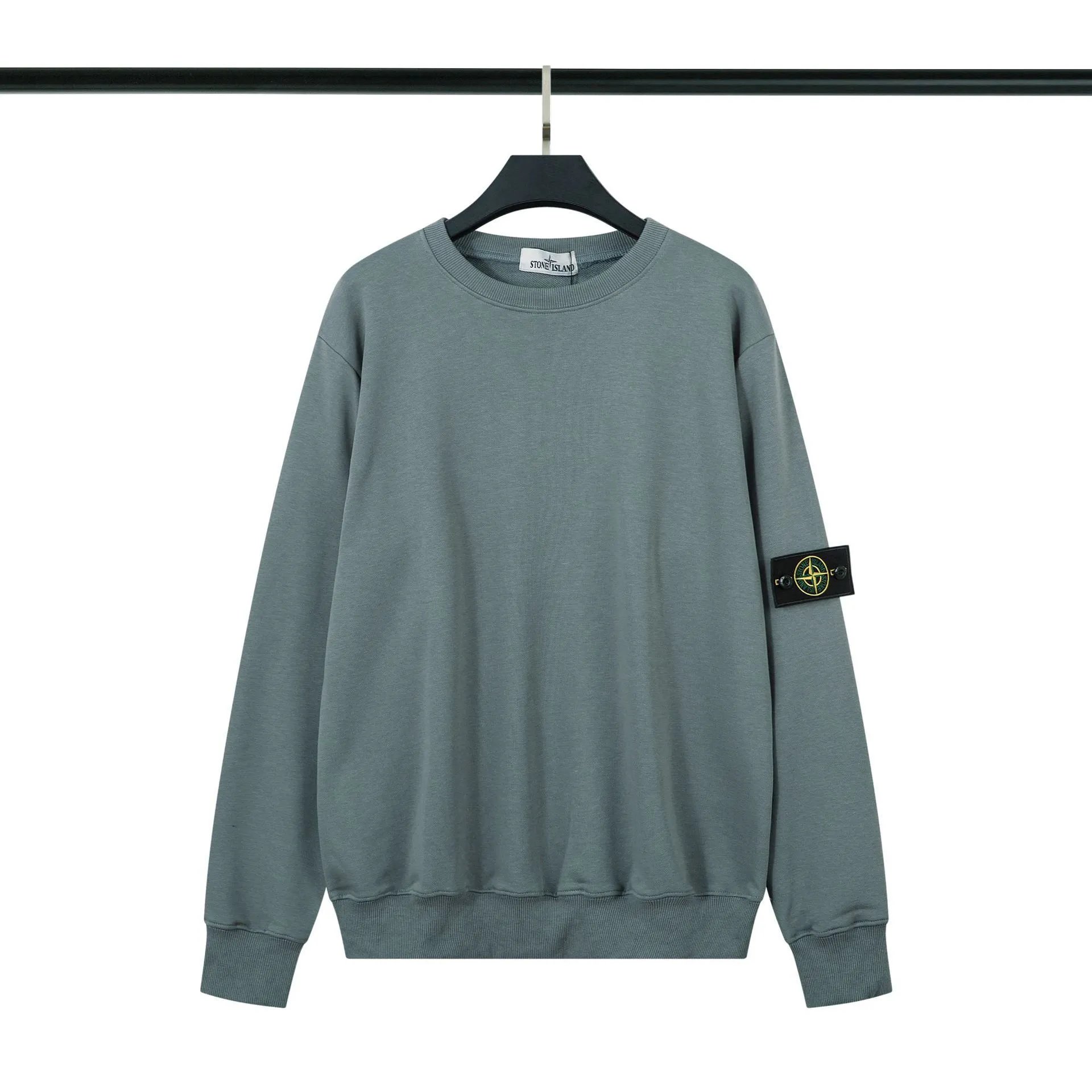 Stone Island Hoodies & Sweatshirts Crewneck Sweatshirt with Compass Badge — Peacock green