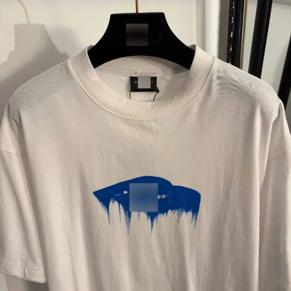 Design Abstract Drip Graphic T-Shirt White - 5
