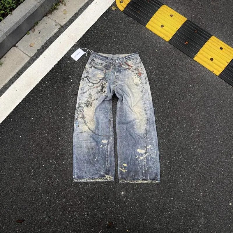 Distressed Denim Blu