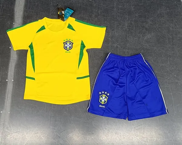 CBF Brazil National Team Youth Soccer Kit Yellow / Blue Sets - 10