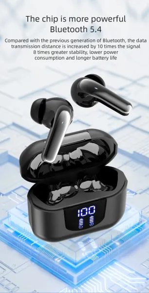 Design TWS Earbuds with LED Display White - 10
