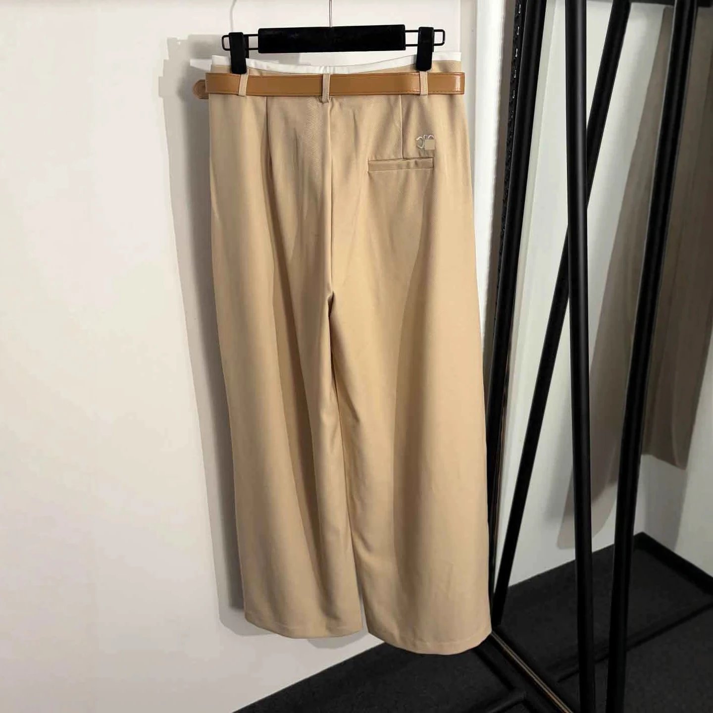 Unbranded Trousers High-Waist Wide-Leg with Belt image 3