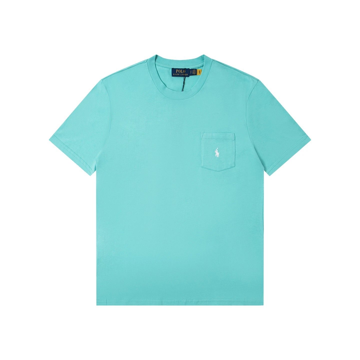 Polo Ralph Lauren T-Shirts Crew Neck Pocket T-Shirt with Pony Embroidery — Wood Green