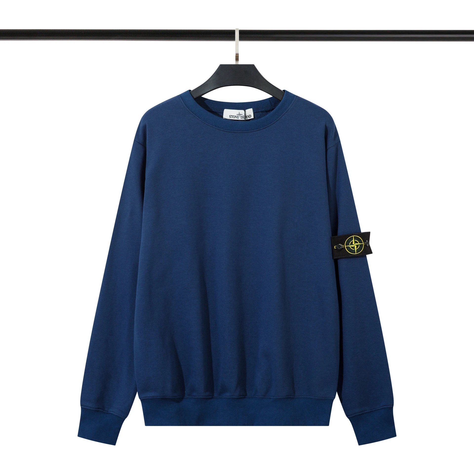 Stone Island Hoodies & Sweatshirts Crewneck Sweatshirt with Compass Badge — Dark blue