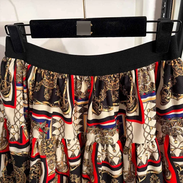Unbranded Skirts Printed Tiered Mini Skirt product detail image 4