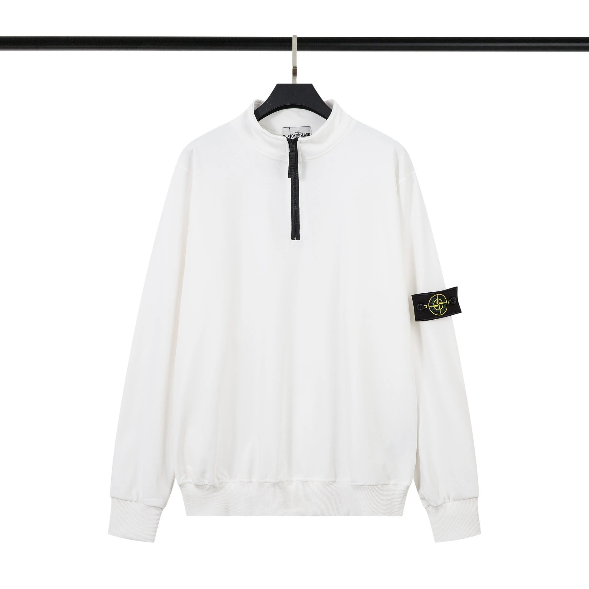 Stone Island Hoodies & Sweatshirts Crewneck Sweatshirt with Compass Badge — 911 white
